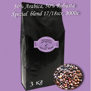 Кава зернова Special blend 50% R.Ch.25% A.S. 25% A.Dji. 17/18scr C.B. 3000г